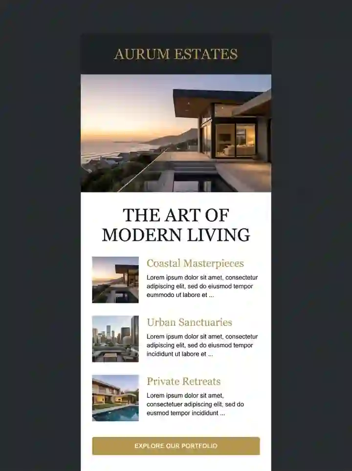 Vyne real estate market newsletter sample